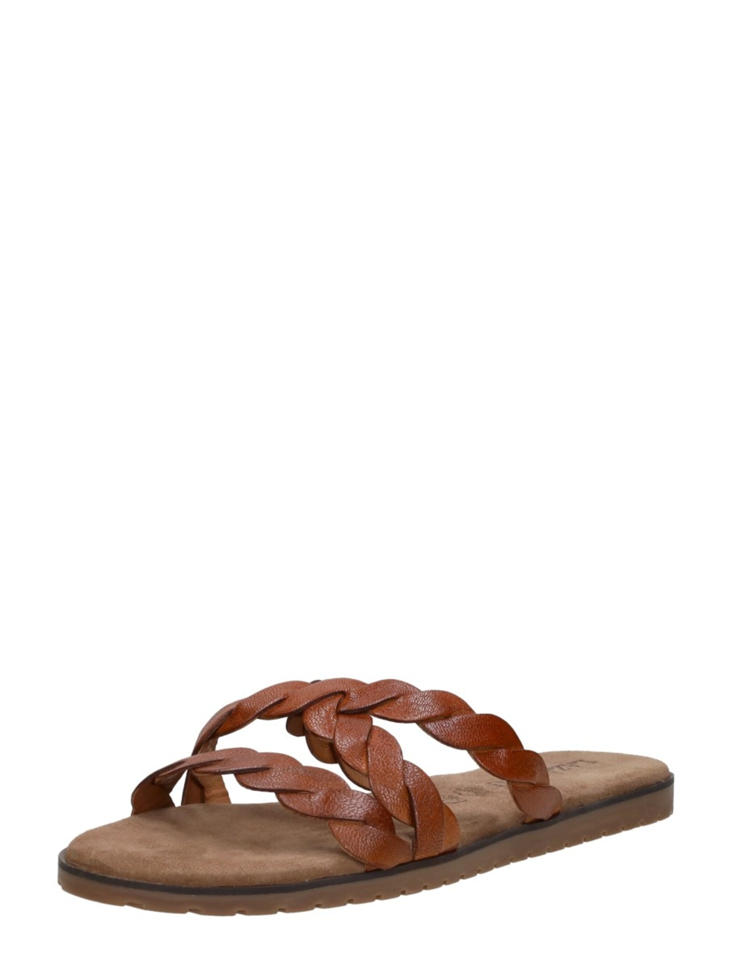 LAZAMANI Mule 'Open Teen' en 41 en cognac, Vue avec produit