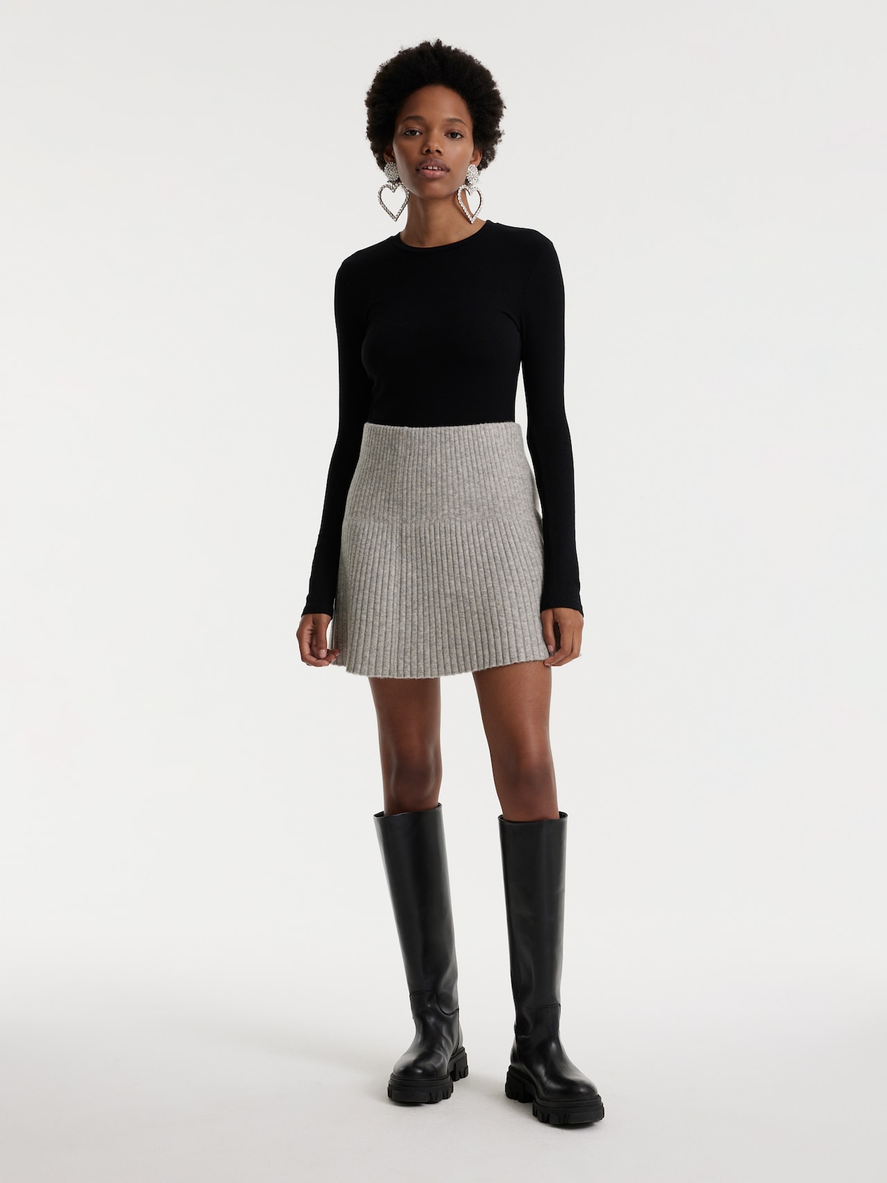 EDITED Jupe 'Paolina' gris