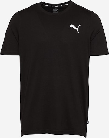 PUMA Performance Shirt 'Essentials' in Black: front