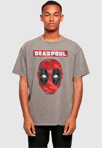 T-Shirt 'Deadpool - Camo Head' ABSOLUTE CULT en gris : devant