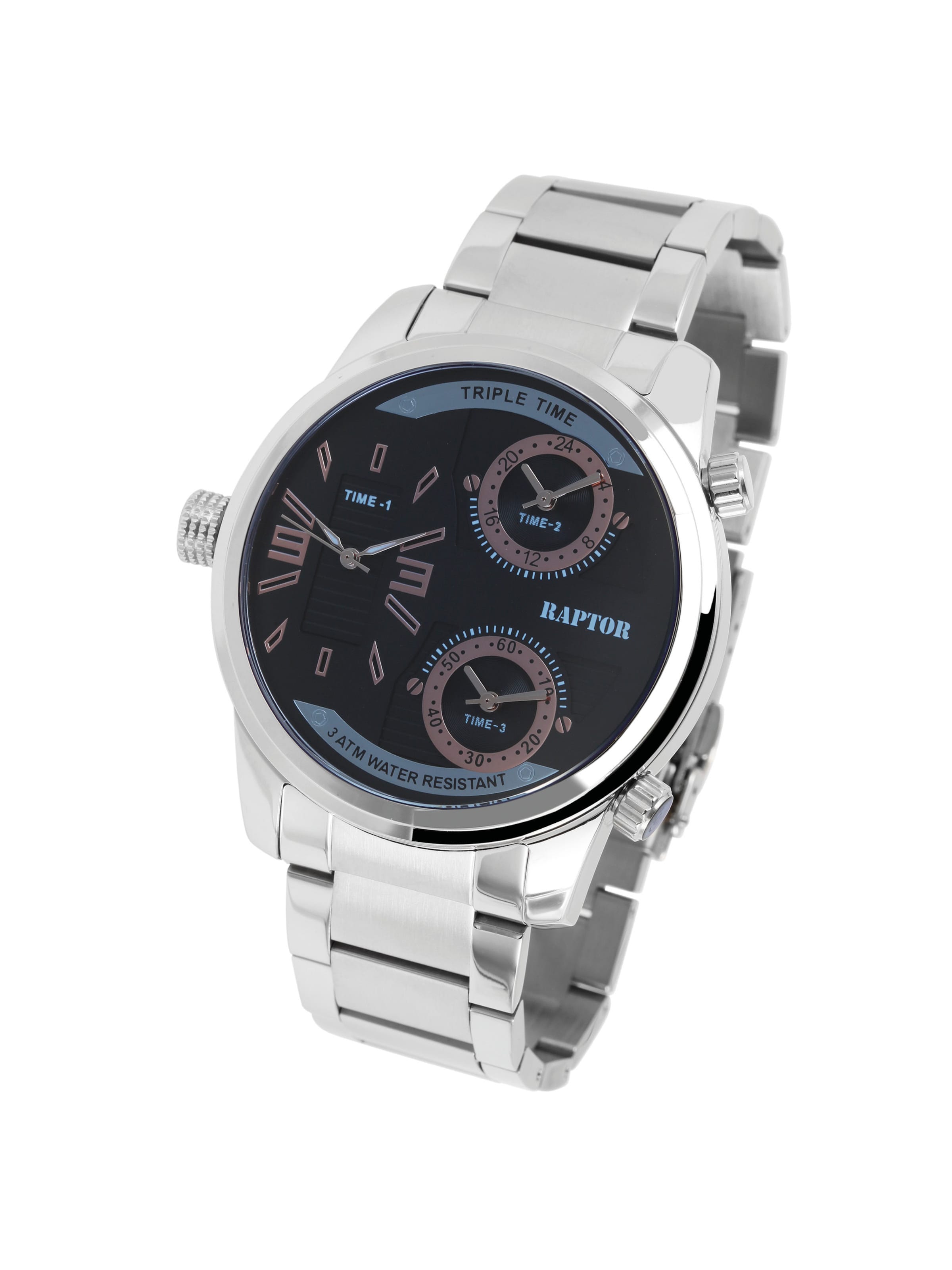 Raptor Analog Watch 'Fox, 5 ATM' in Silver