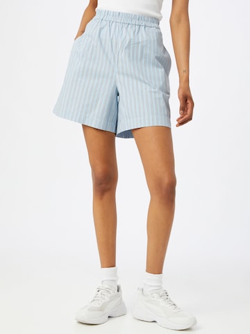 MSCH COPENHAGEN Wide Leg Shorts in Blau: predná strana