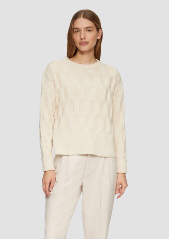 s.Oliver Trui in Beige: voorkant