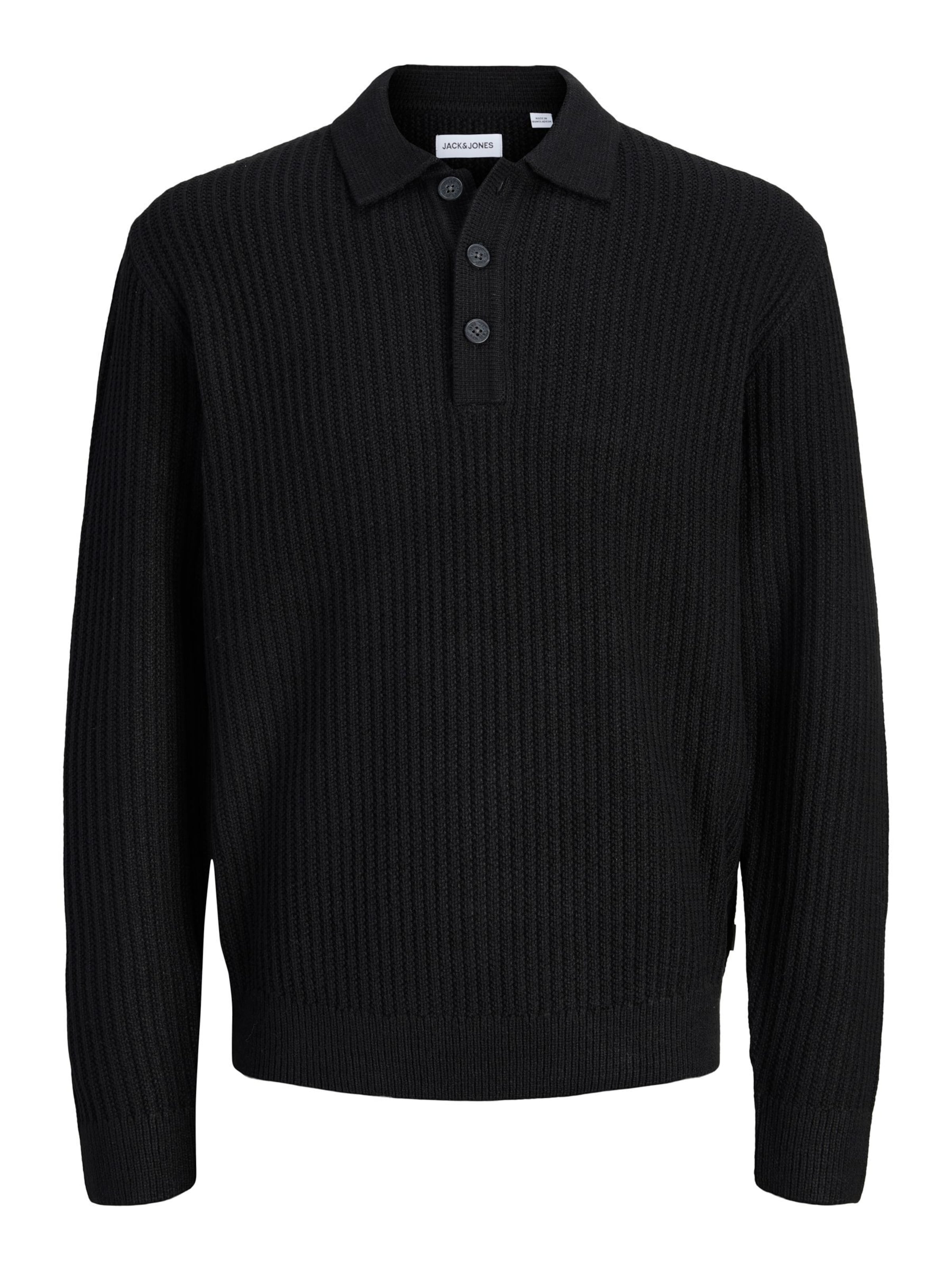 JACK & JONES Sweater in Black: front