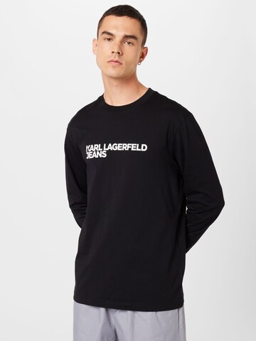 Tricou de la KARL LAGERFELD JEANS pe negru: față