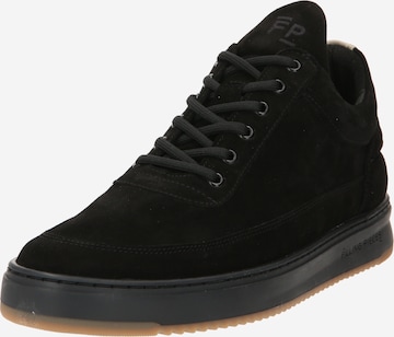 Filling Pieces Platform trainers in Black: front