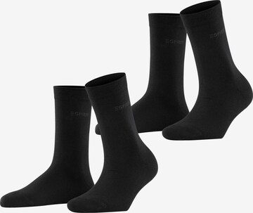 ESPRIT Socken 'Uni 2-Pack' in Schwarz: Vorderseite