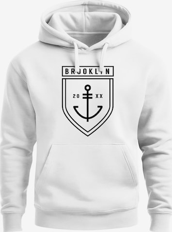 Neverless Sweatshirt 'Brooklyn Anker' in Weiß: Vorderseite