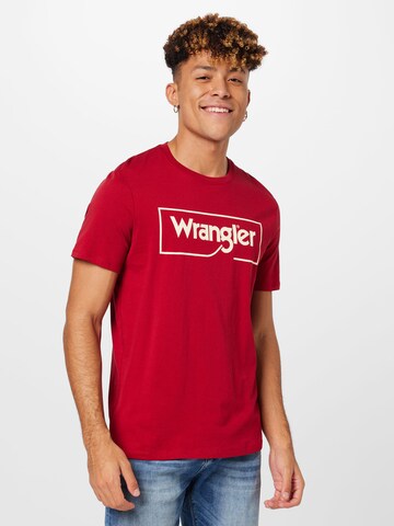 WRANGLER Shirt 'FRAME' in Rood: voorkant