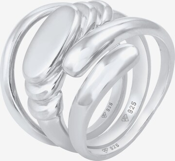 ELLI PREMIUM Ring Siegelring, Wickelring in Silber: predná strana