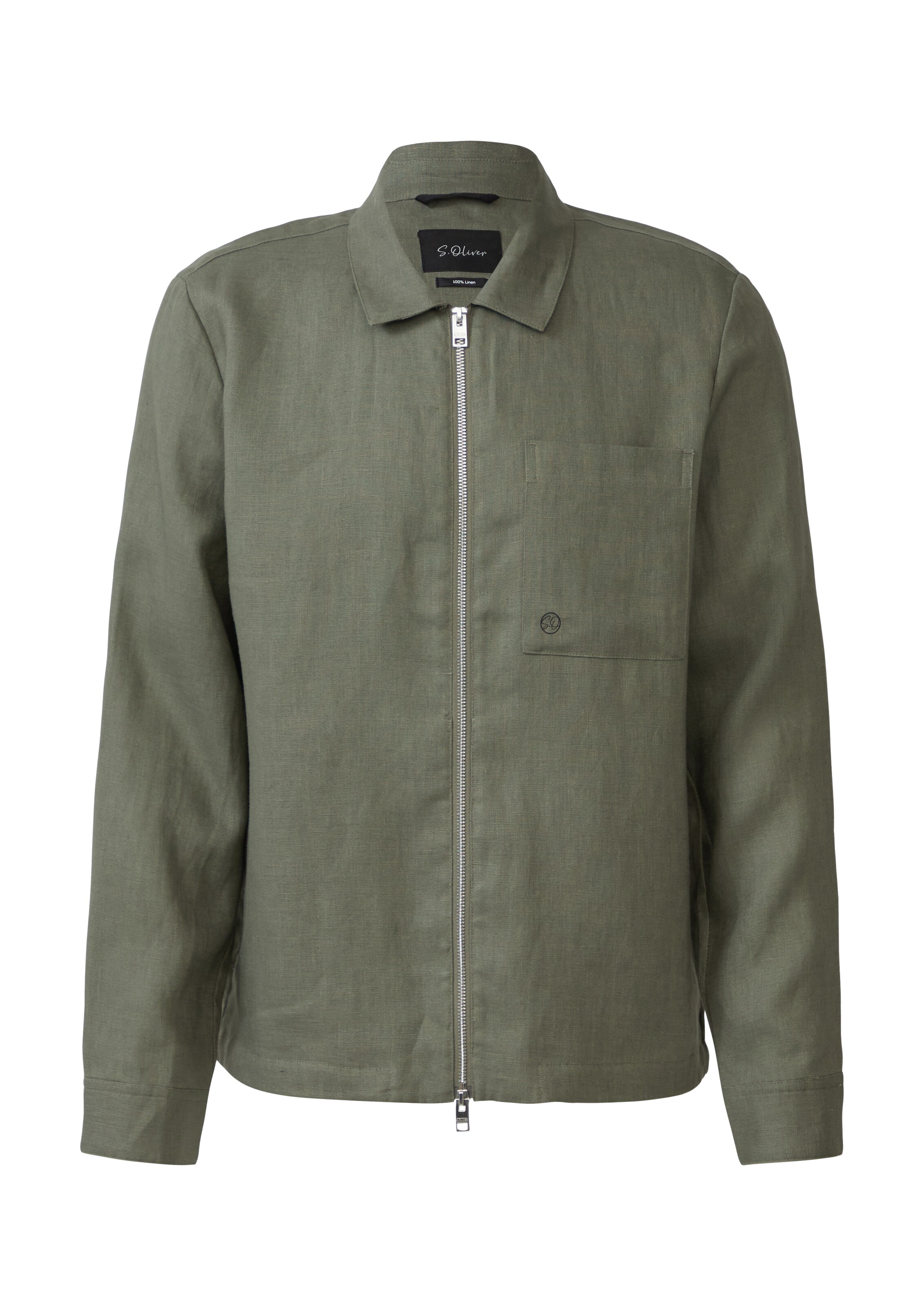 s.Oliver BLACK LABEL Übergangsjacke in Grün: Vorderseite