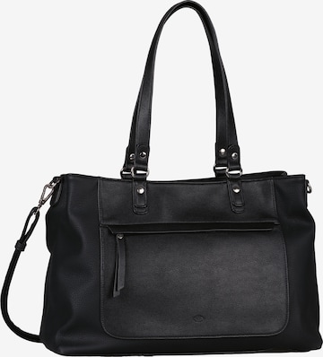 TOM TAILORShopper torba 'Larea' - crna boja: prednji dio
