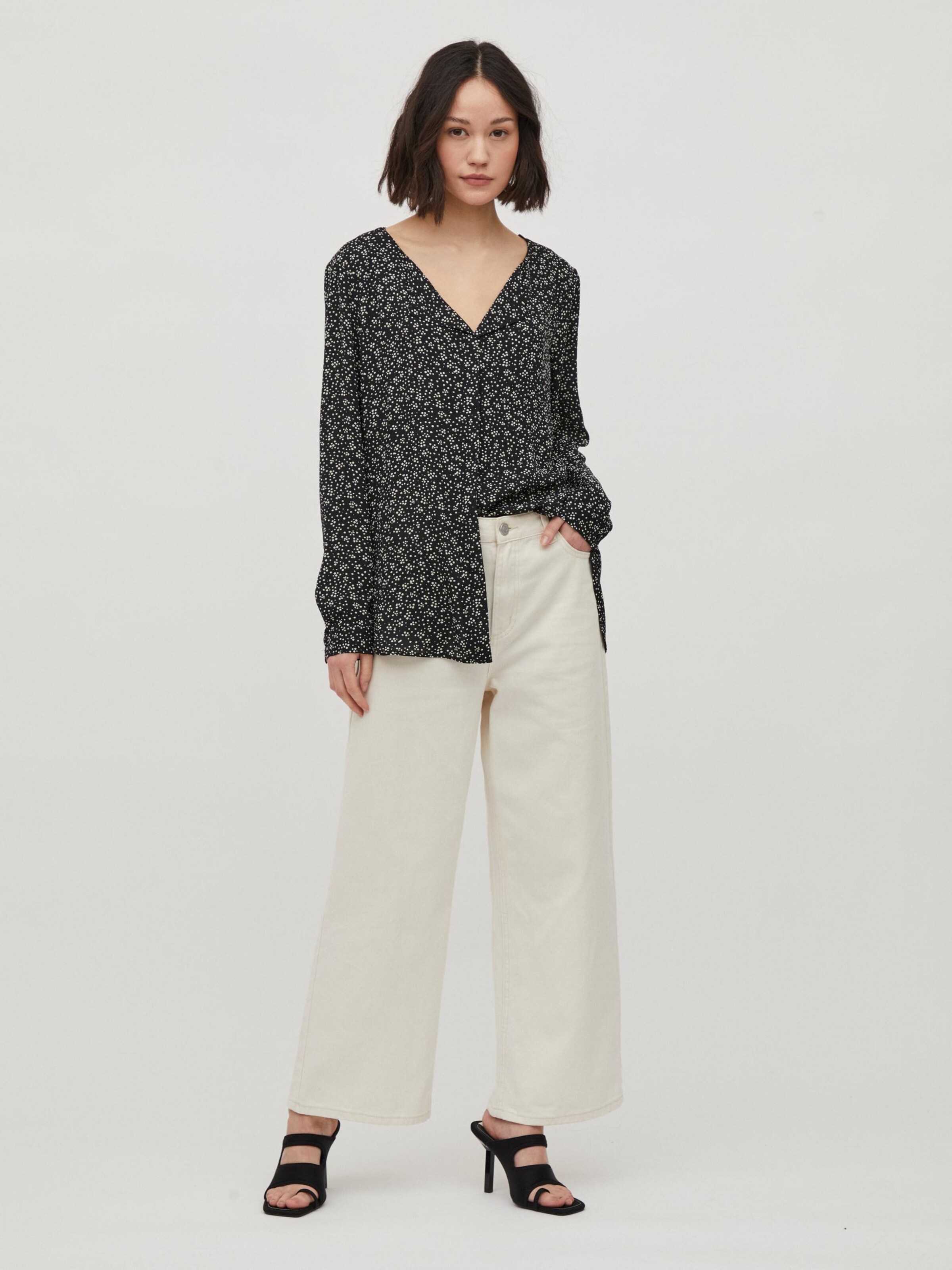 Frauen Große Größen VILA Bluse in Schwarz - MH79365 Frauen Große Größen VILA Bluse in Schwarz - MH79365