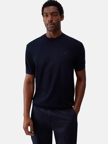 Liu Jo Trui 'LIU JO UOMO MAGLIA SHORTCREPE Maglieria' in Blauw: voorkant