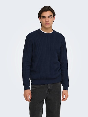 Pullover 'ONSTHEO' di Only & Sons in blu: frontale