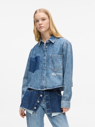 KARL LAGERFELD JEANS Bluse in Blau: Vorderseite