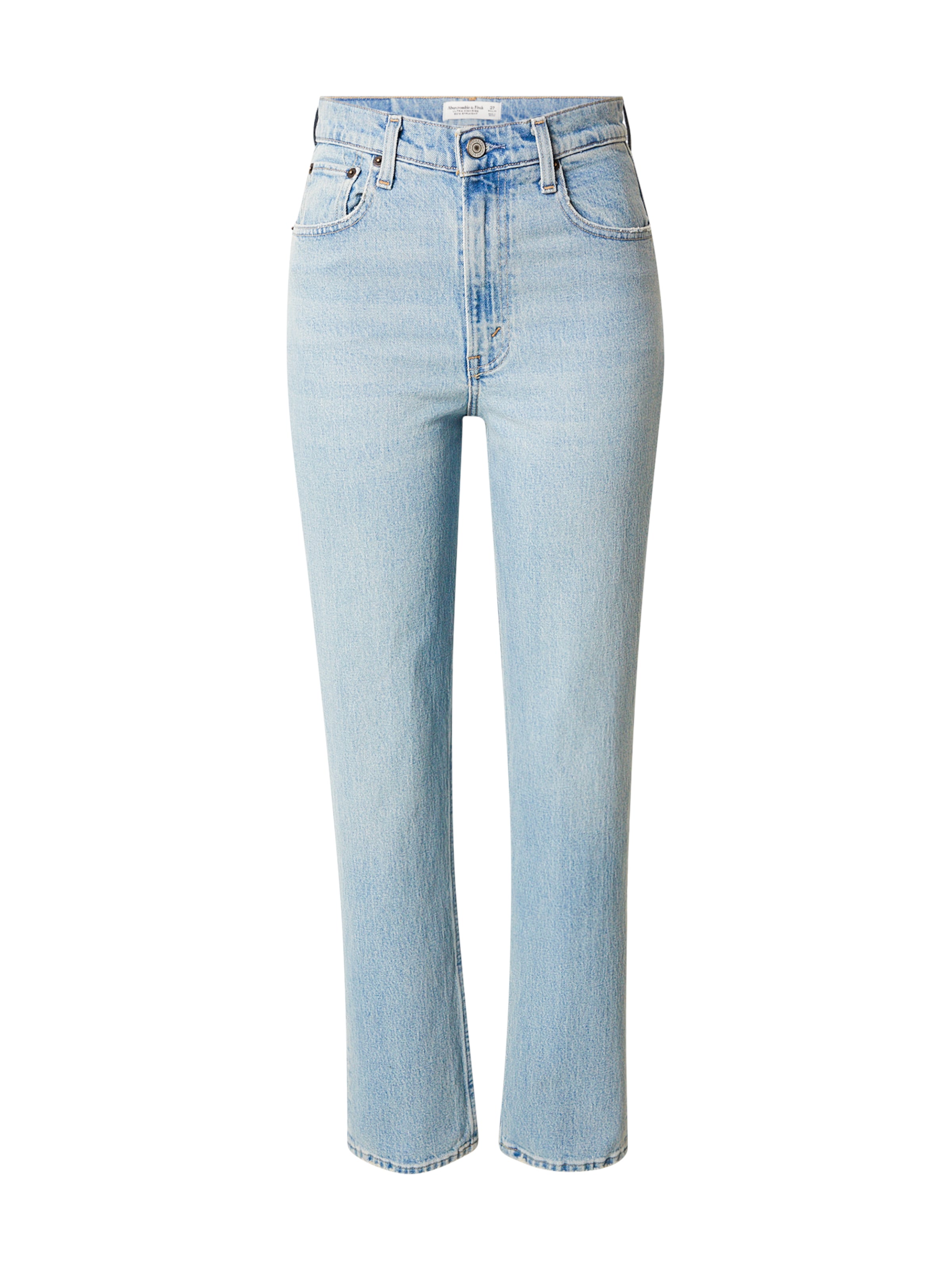 Abercrombie & Fitch Úzky strih Džínsy - Modrá: predná strana