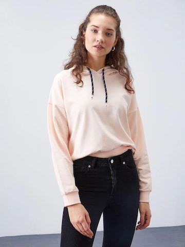 Tommy LifeSweater majica 'Sweatshirts' - roza boja: prednji dio