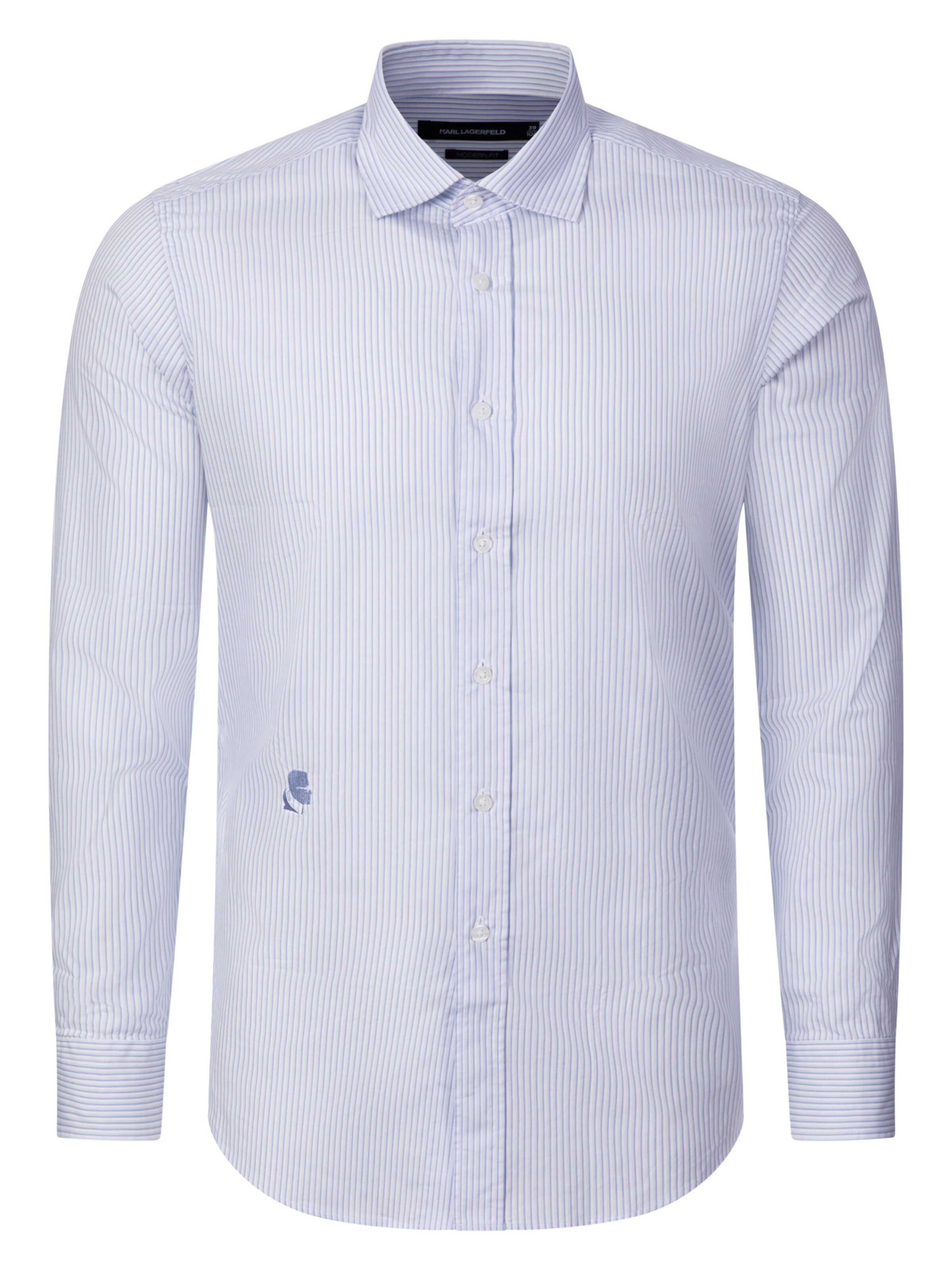 Karl Lagerfeld Regular fit Button Up Shirt in Blue: front
