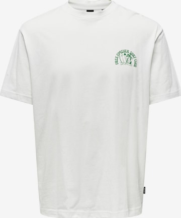 T-Shirt 'KYLAN' Only & Sons en blanc : devant