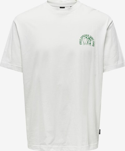 Only & Sons Shirt 'KYLAN' in de kleur Groen / Wit, Productweergave