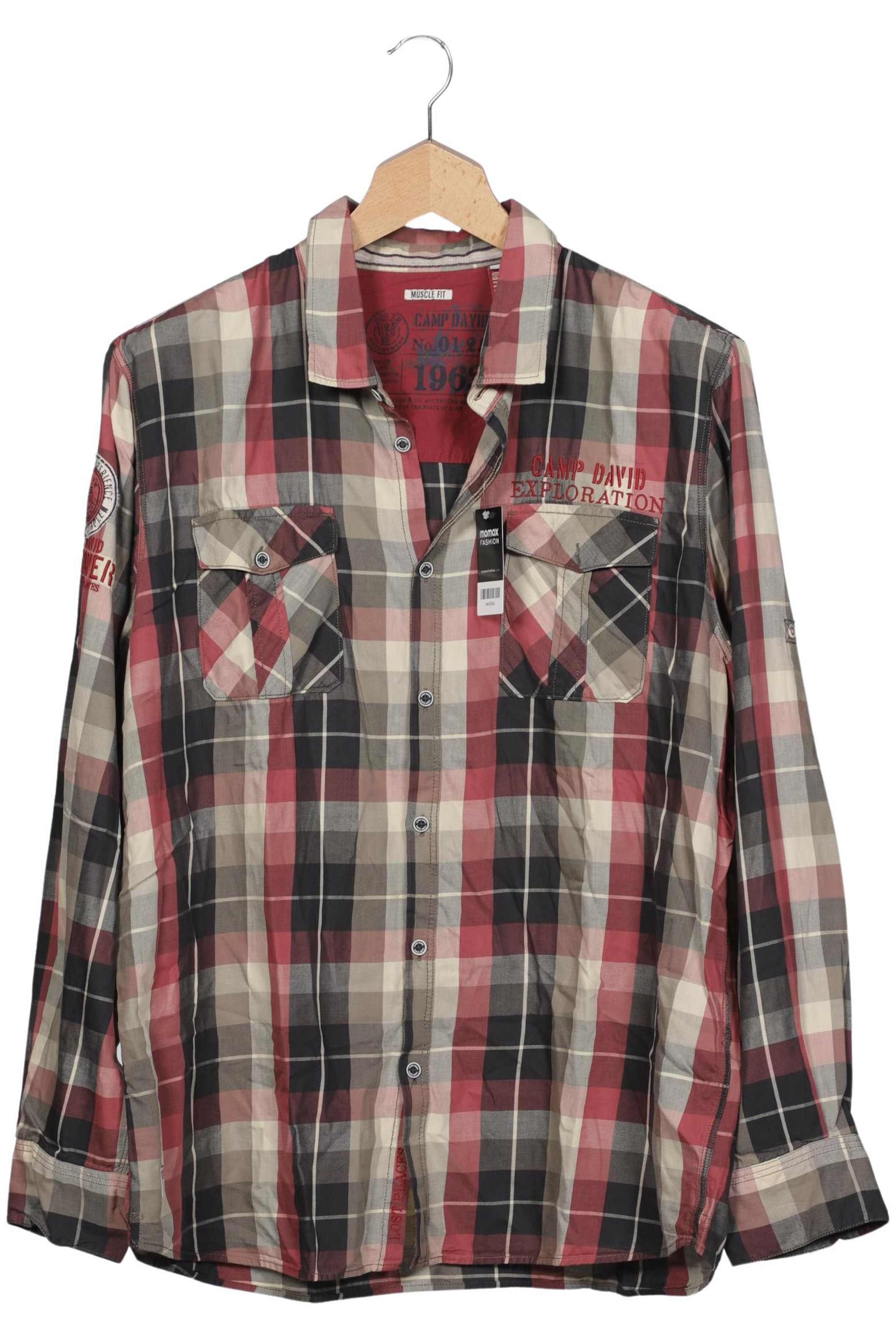 CAMP DAVID Button Up Shirt in XXXL in Mixed colors: front