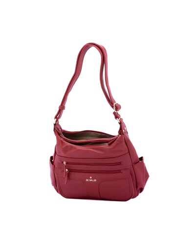 Borsa a spalla 'Borsa a Spalla Donna Ecopelle - Zip e Tasche Multiple' di B. Cavalli in rosso