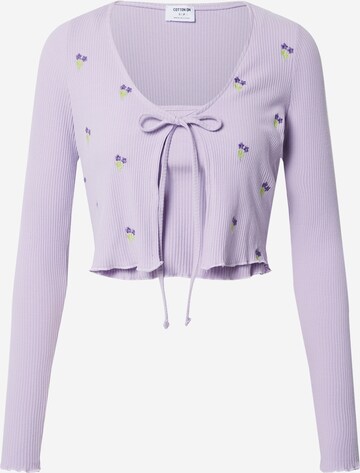 Cotton On Knit cardigan 'VIOLETTA' in Purple: front