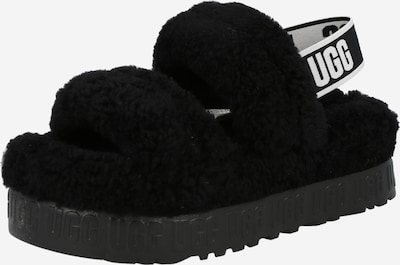 UGG Pantoufle 'Fluffita' en noir / blanc, Vue avec produit