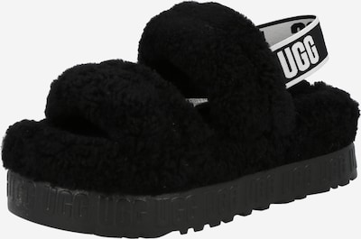 UGG Huisschoenen 'Fluffita' in de kleur Zwart / Wit, Productweergave