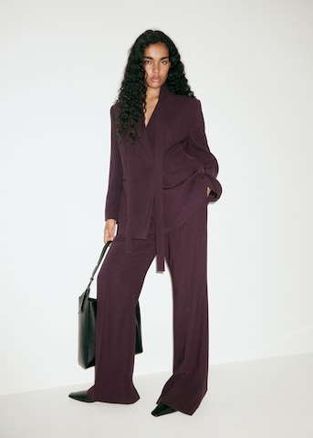 MANGO Flared Pleated Pants 'IGUANA' in Red: front