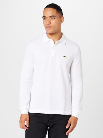 LACOSTE Regular fit T-shirt i vit: framsida