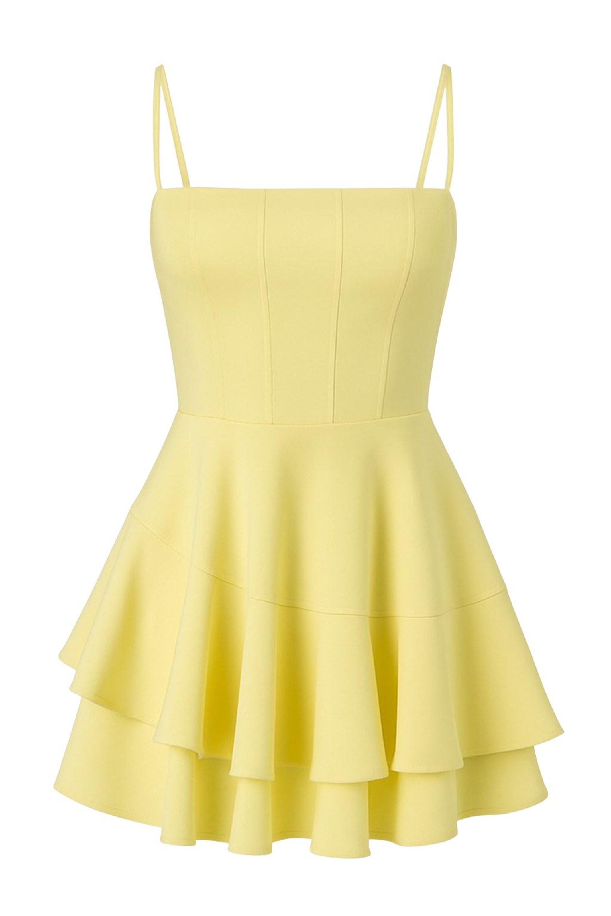 WOMAN VISION Jurk in Geel: voorkant