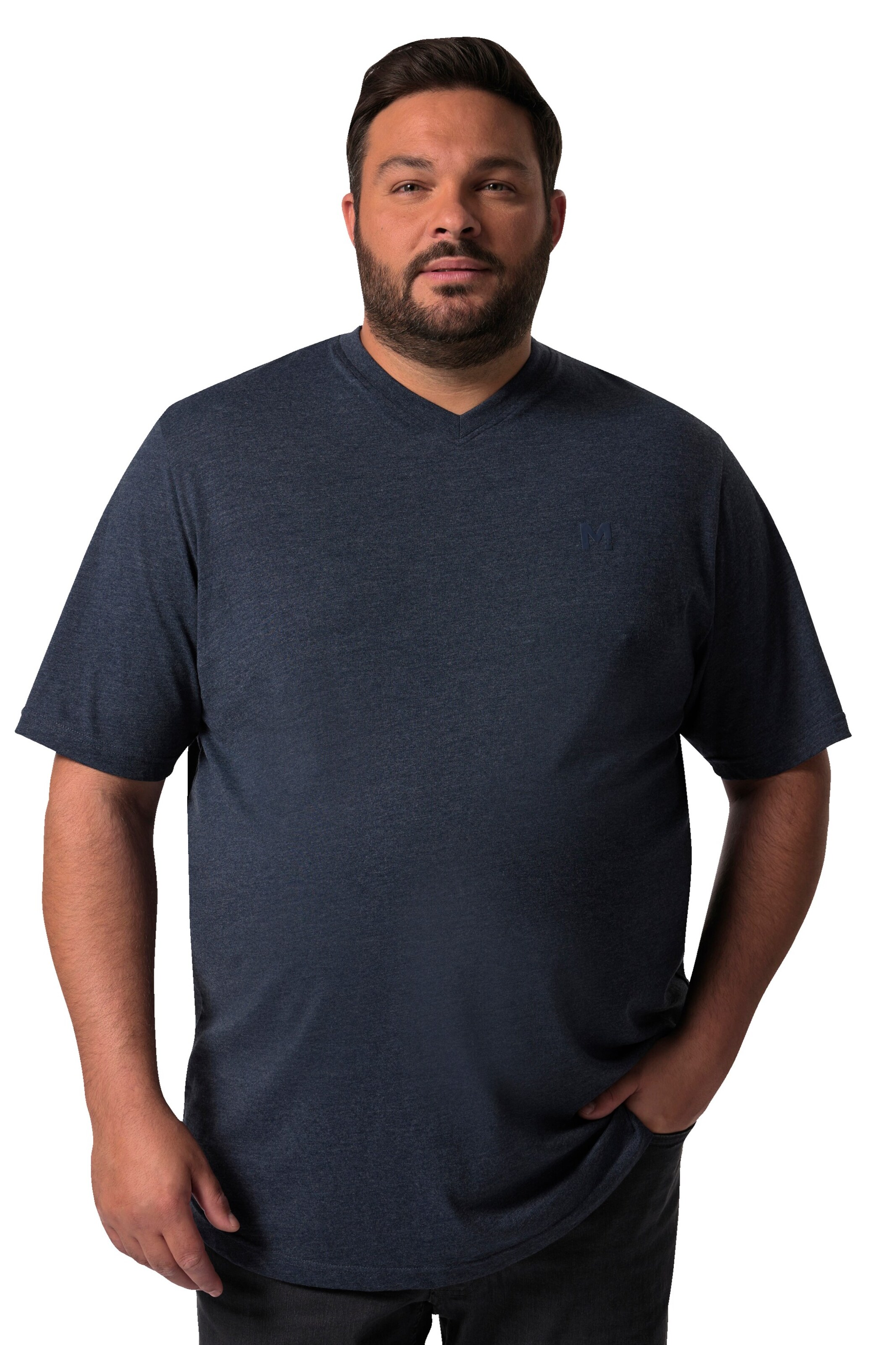 Men Plus Shirt in Blau: Vorderseite