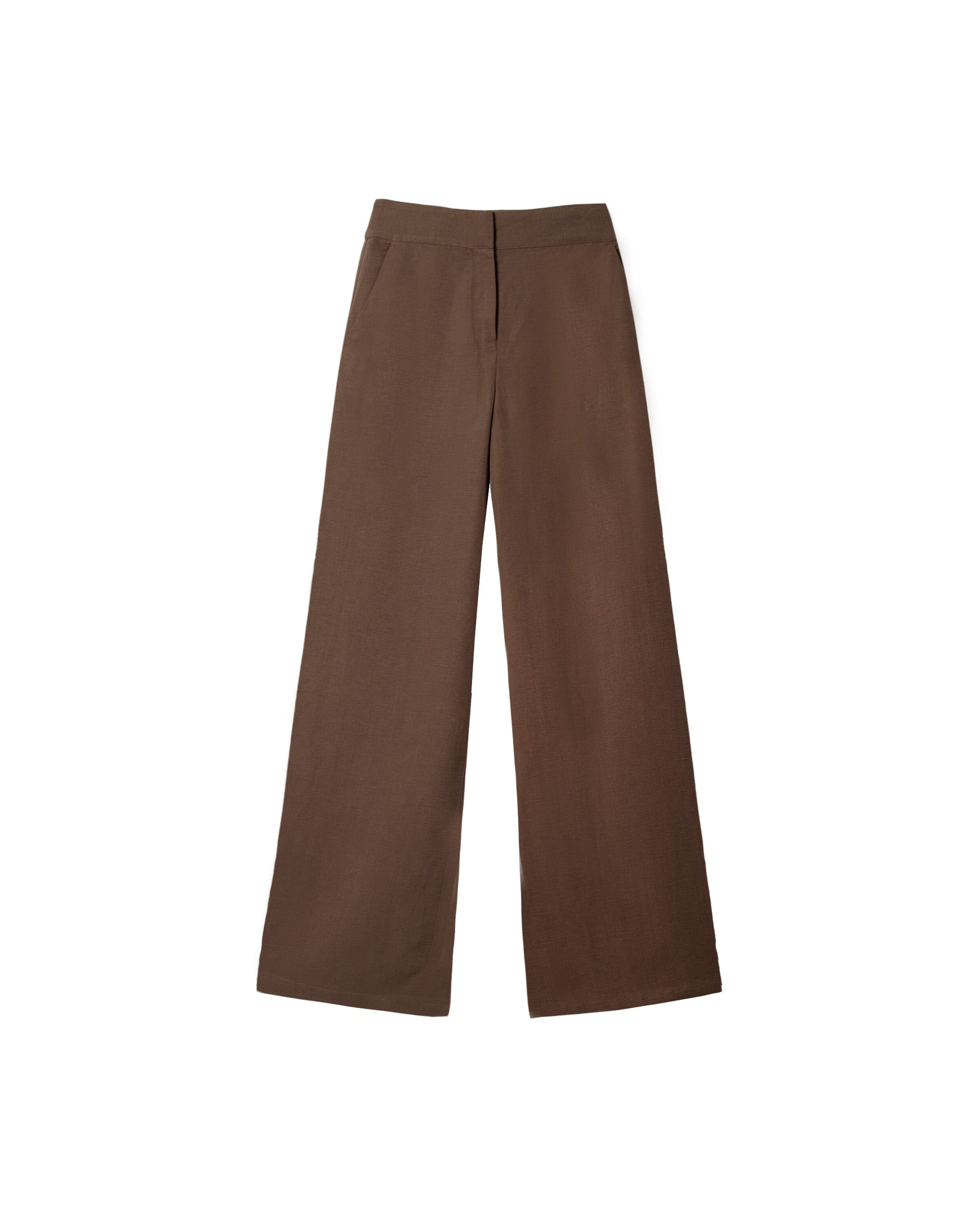 THE-ARE - Loosefit Pantalón en marrón: frente