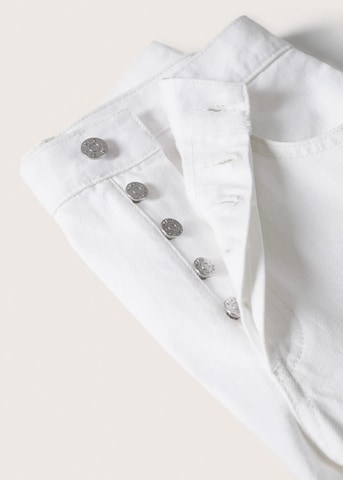 MANGO Široke hlačnice Kavbojke 'Nora' | bela barva
