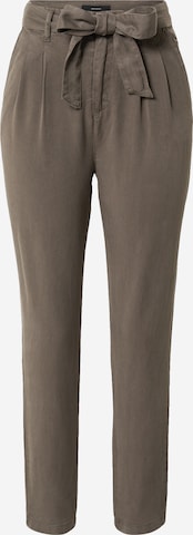 VERO MODA Pleat-Front Pants 'MIA' in Green: front