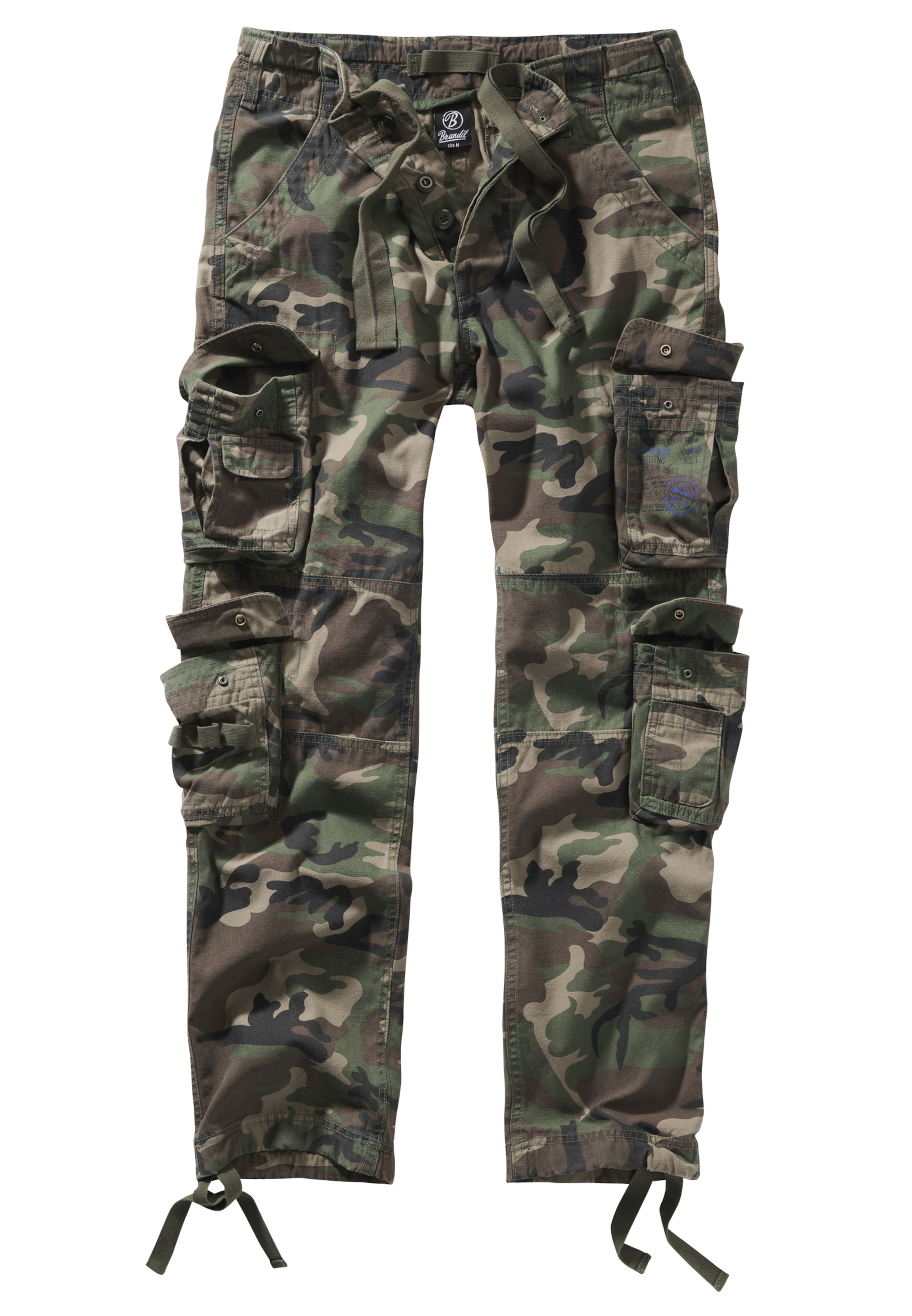 Brandit Regular Cargo trousers in Green: front