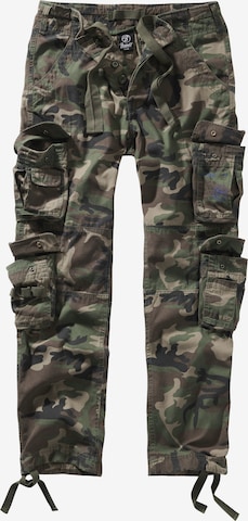 Brandit - Slimfit Pantalón cargo en verde: frente