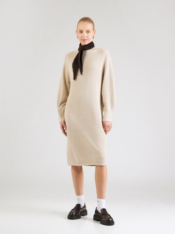 s.Oliver Трикотажное платье в Бежевый: спереди