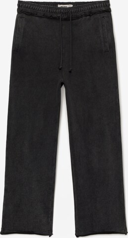 Pull&Bear Широка кройка Панталон в сиво: отпред