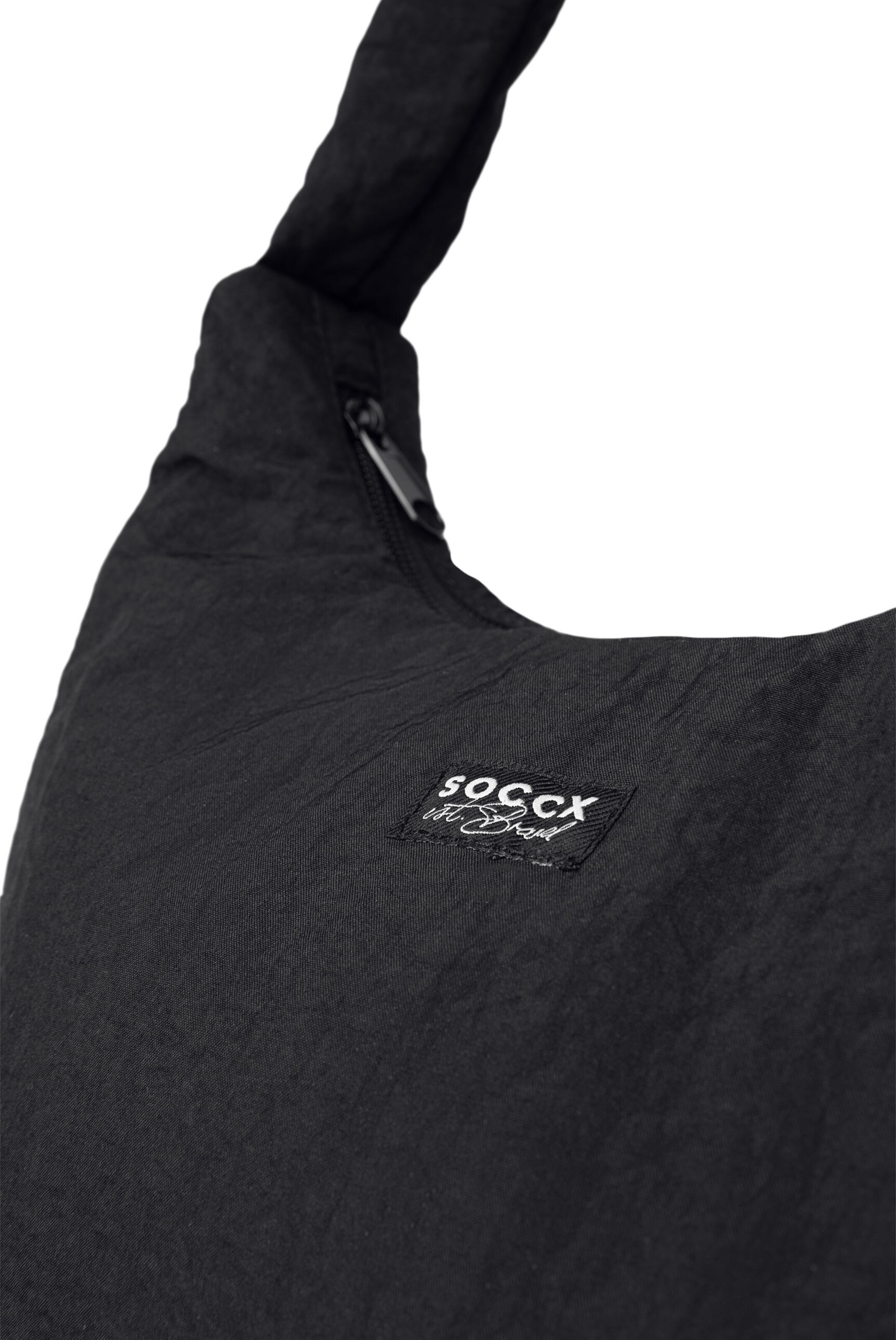 Soccx Leichte, wattierte  Schultertasche in Schwarz
