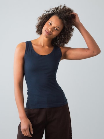 Honest Basics Top in Blauw: voorkant