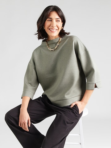 Sweat-shirt TOM TAILOR en vert : devant