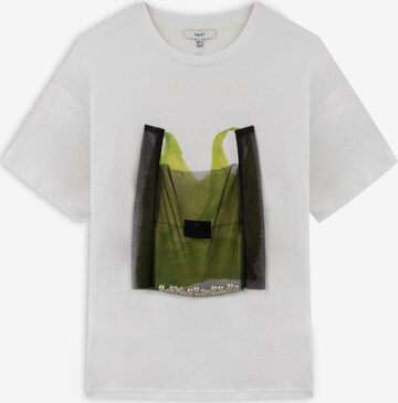 T-shirt Twist en beige : devant