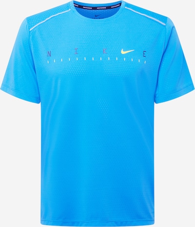 NIKE Functioneel shirt 'Miler Future Fast' in de kleur Blauw / Turquoise / Neongeel, Productweergave