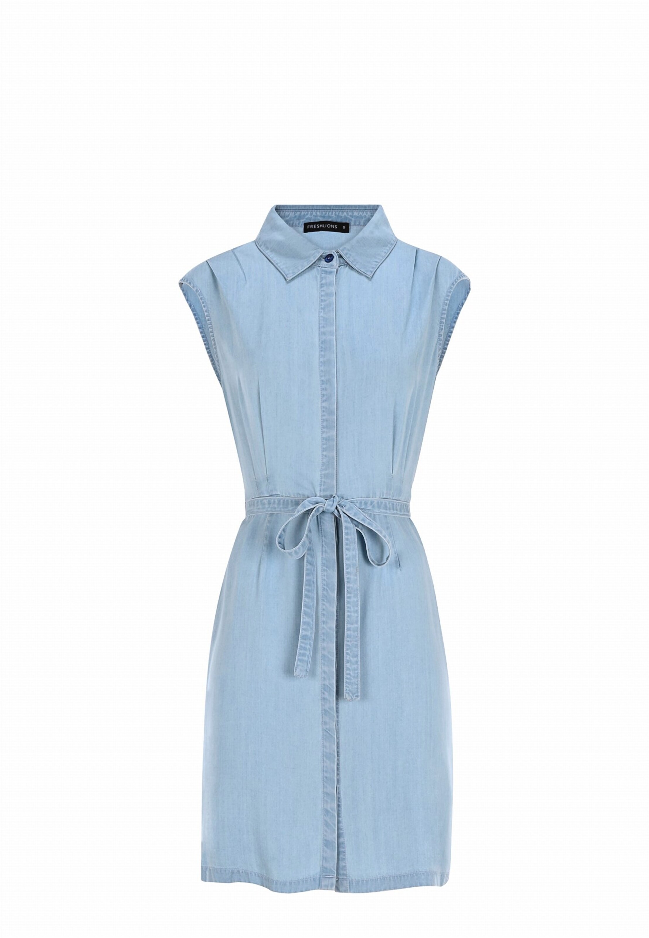 FRESHLIONS Jeanskleid 'Leona' in Blau: Vorderseite