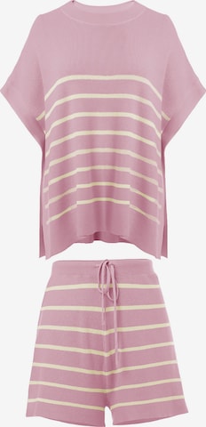 Imily Bela Nadrágkosztüm - rózsaszín: elől