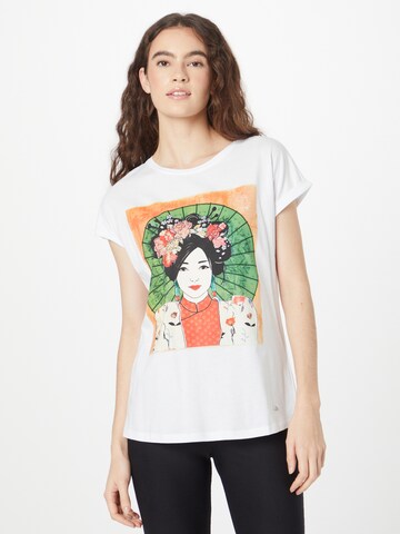 Key Largo Shirt 'GEISHA' in Wit: voorkant