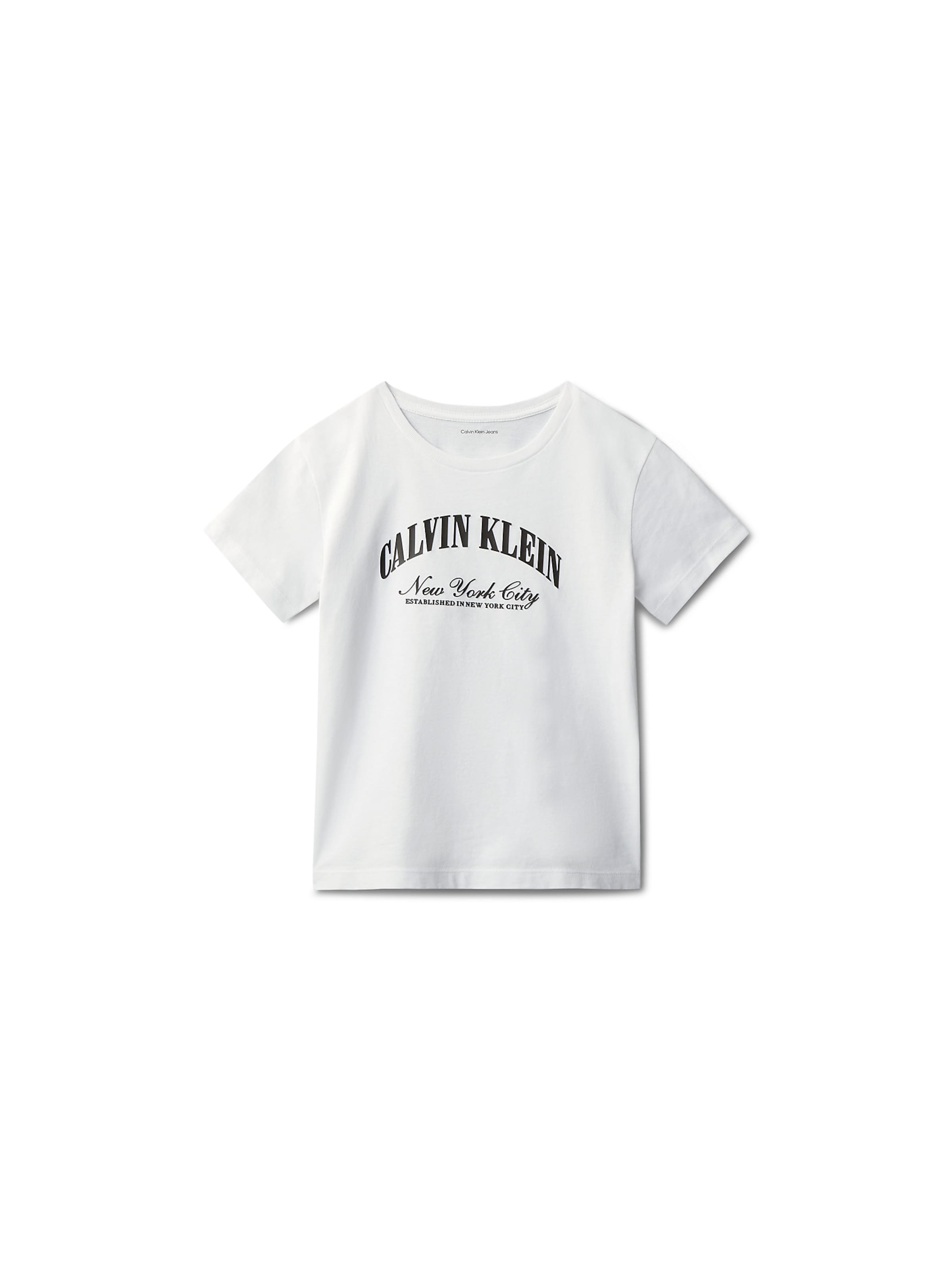 T-Shirt Calvin Klein Jeans en blanc : devant